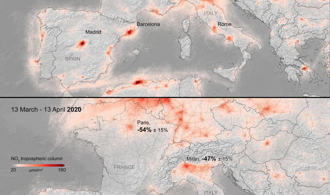 Con virus cala smog,-11mila morti Europa