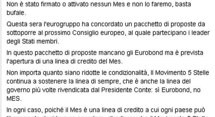 Crimi, su Mes Conte ci stupirà