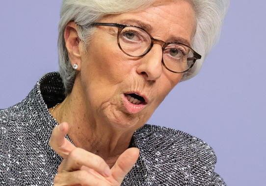 Lagarde, Eurozona rischia -15% di Pil