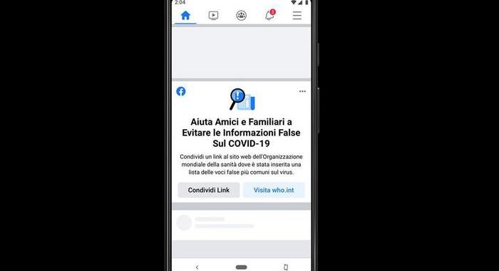 Notifica FB se condivise fake news