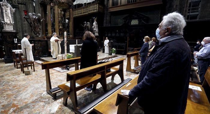 Prima messa a Duomo Milano dopo lockdown