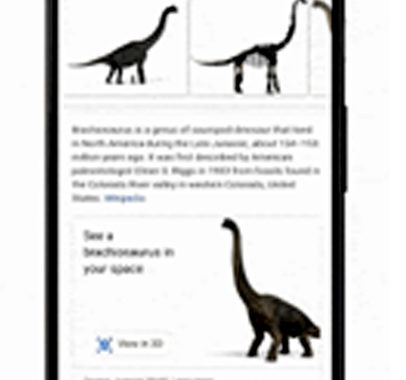 Google, nella ricerca i dinosauri a realtà aumentata
