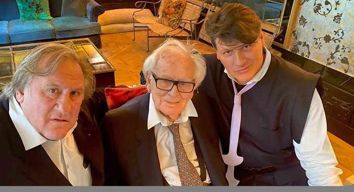 Pierre Cardin compie 98 anni e festeggia con Depardieu
