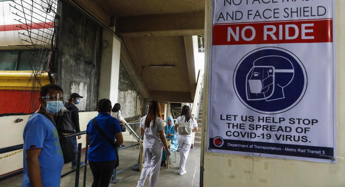Coronavirus: Filippine, oggi 3.446 casi e 38 morti