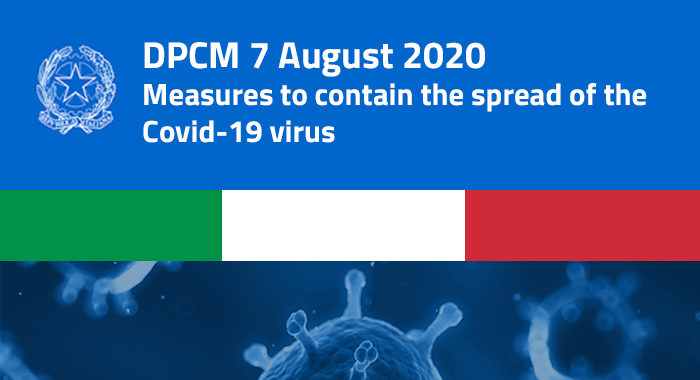 Covid-19, containment measures extended until 7 September 2020