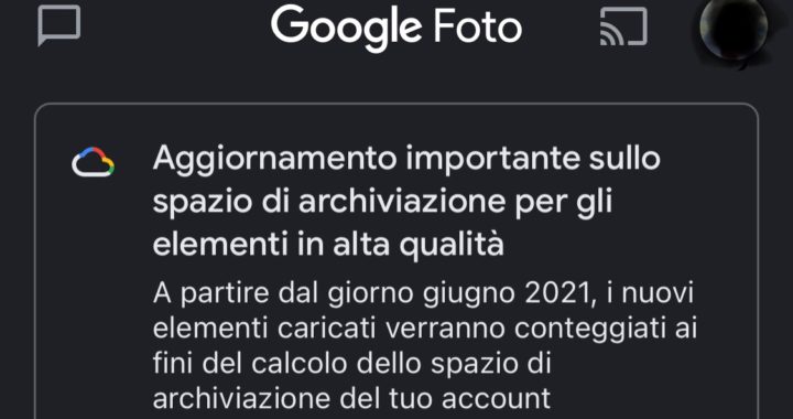 Google Foto non offrirà più spazio illimitato per archiviare foto e video