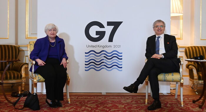 G7 finanze, obiettivo tassa minima su imprese al 15%