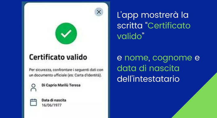 Green pass: ministero,attiva funzione recupero dell’Authcode