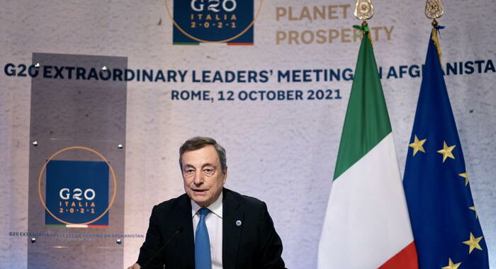 Draghi, G20 prima risposta multilaterale a crisi afghana