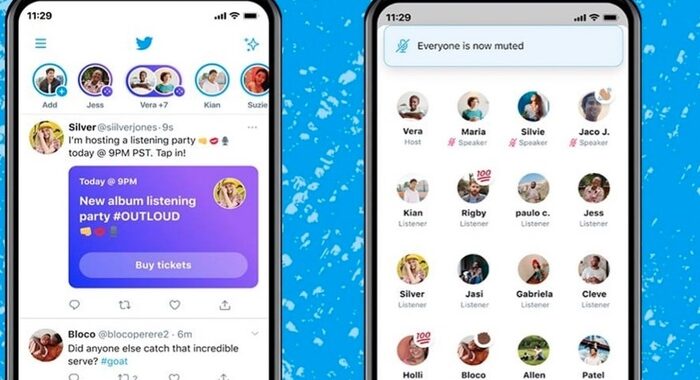 Twitter estende a tutti la funzione di chat audio Spaces