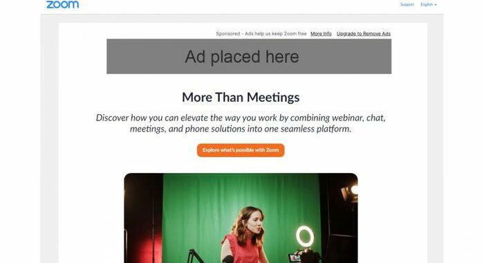 Zoom si piega alla pubblicità, annunci per gli utenti gratis