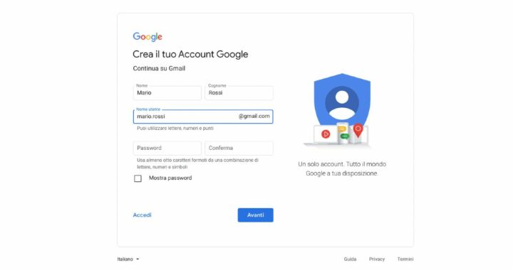 Come creare un account Gmail