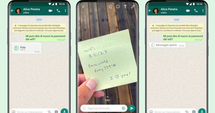 WhatsApp: come funziona Visualizza una volta