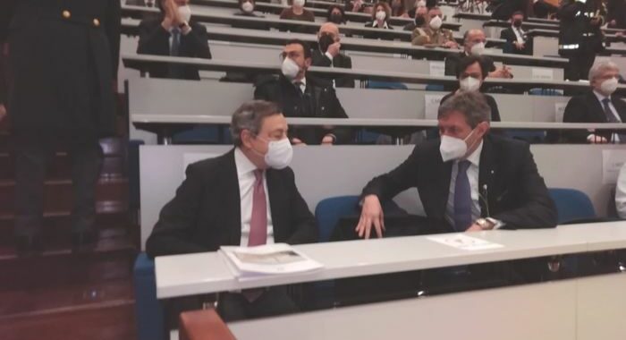 Draghi all’Aquila, visita a Istituto Fisica Gran Sasso