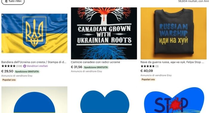 Ucraina: Etsy cancella le commissioni per i venditori locali