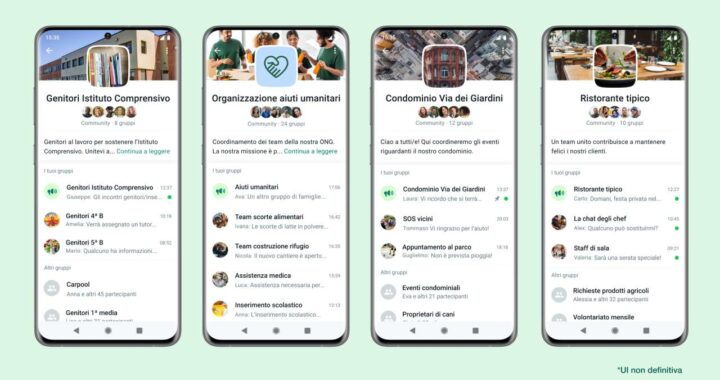 Le Community sono in arrivo su WhatsApp