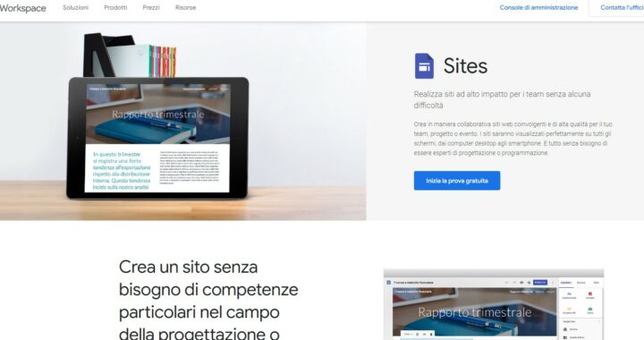 Come creare un sito con Google Sites