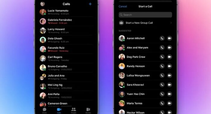 Messenger, arriva la scheda “chiamate” su iOS e Android