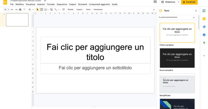 Come realizzare presentazioni con Google Slides