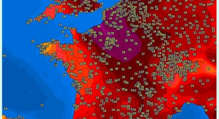 Francia ancora nella morsa del caldo, picco previsto venerdì