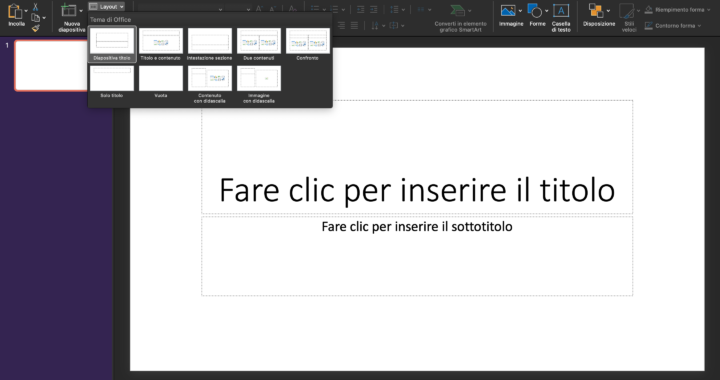 Come inserire e modificare il layout di una tabella in PowerPoint