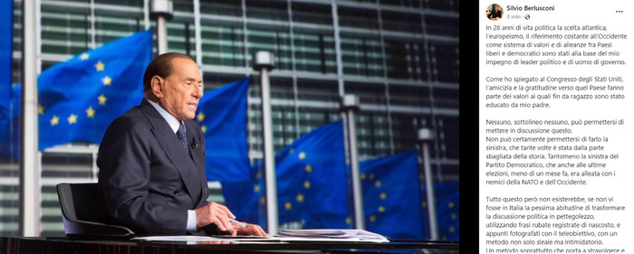 Cav,Tajani a Ppe rappresenta valori euroatlantisti Fi e miei