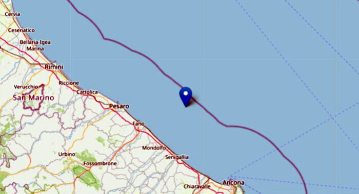 Terremoto di magnitudo 3.6 in mare davanti alle Marche