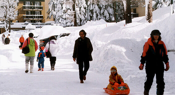 Fitta neve in Valtellina e Valchiavenna