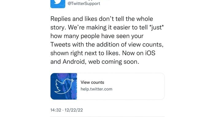 Twitter: arriva il contatore delle visualizzazioni sui post