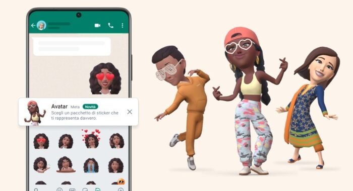 WhatsApp, gli avatar di Meta disponibili per tutti