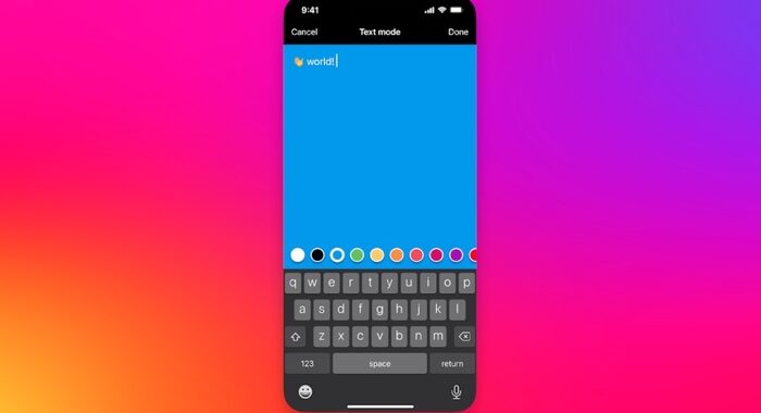 Instagram, arrivano anche in Italia i post con solo testo