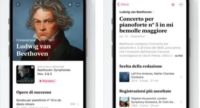 Apple lancia un’app tutta dedicata alla musica classica