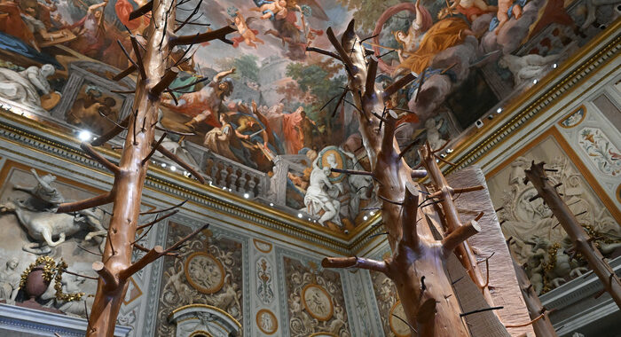 Penone alla Galleria Borghese con i suoi Gesti Universali
