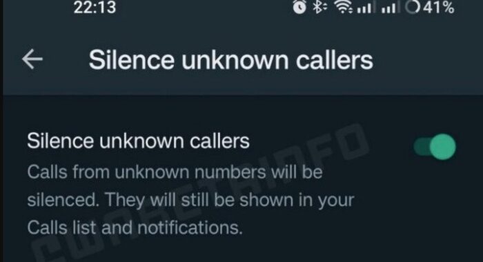 WhatsApp al lavoro per silenziare le chiamate da sconosciuti
