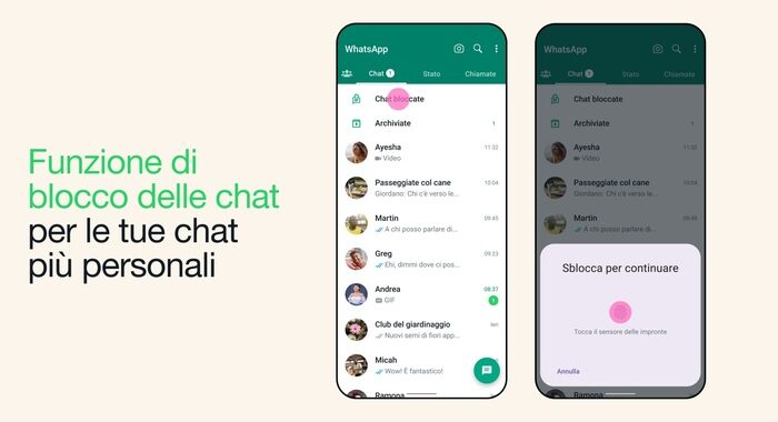 WhatsApp mette il lucchetto ai messaggi con ‘Chat Lock’
