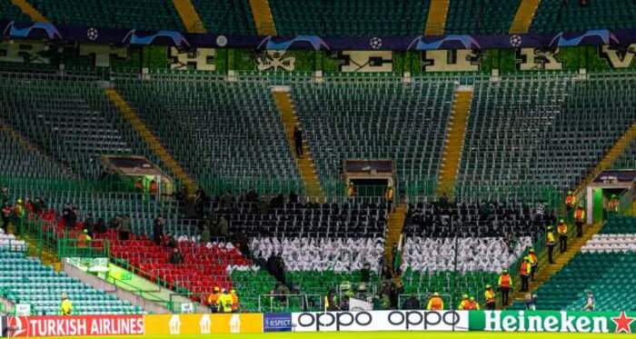 Champions: Tifosi Celtic compongono bandiera Palestina su spalti