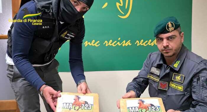 Sequestrati 45 kg cocaina a Catania, arrestati due corrieri