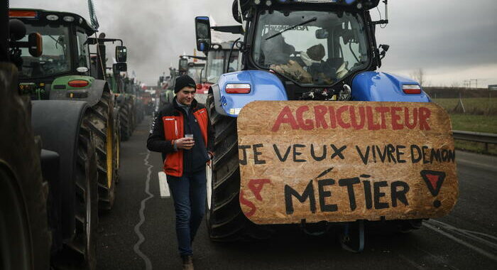 Agricoltori irrompono a mercato vicino Parigi, 79 fermi