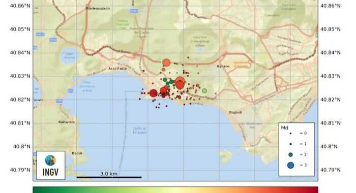 Campi Flegrei, Ingv: dalle 19:51 di ieri circa 150 i terremoti