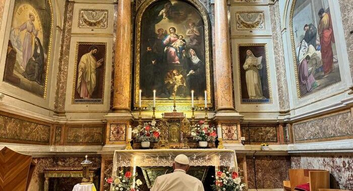 S.Sede, il Papa a Sant’Agostino sulla tomba di Santa Monica