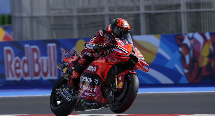 ++ MotoGp: Misano; Ducati Bagnaia in pole, quarto Martin ++