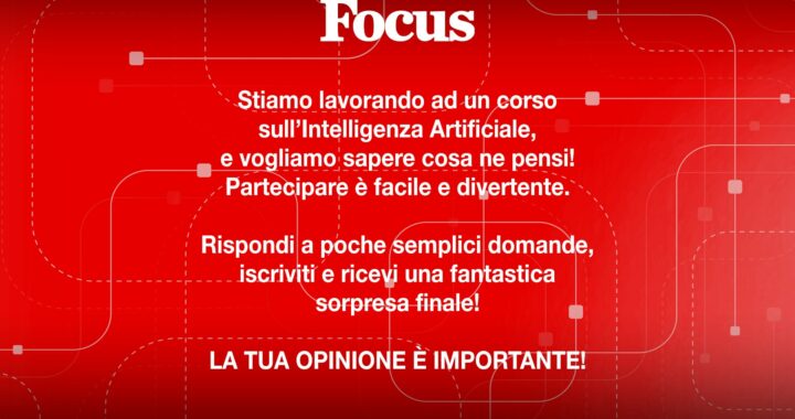 Rispondi, la tua opinione è importante